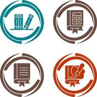 Archive and Mathematics Icon vector