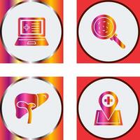 Laptop and Analytics Icon vector