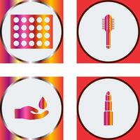 Colored Palette and Comb Icon vector