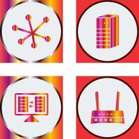 Internet and Server Network Icon vector