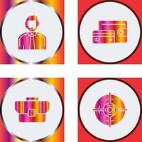 Customer Support and Wallet Icon vector