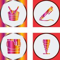 Drum and Pen Icon vector