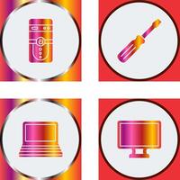 Cpu and Screw driver Icon vector