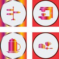 letrero y café máquina icono vector