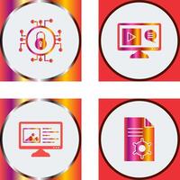 Data Security and Content Production Icon vector