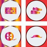 Casette and Sneakers Icon vector