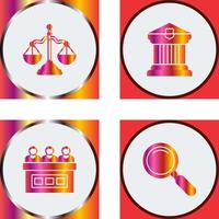 Balance and Courthouse Icon vector