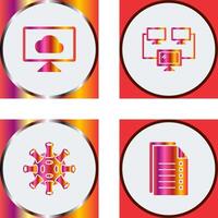 Cloud Systems and Connected Icon vector