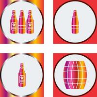 Beer Bottles and alcohol Icon vector