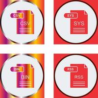 CSV and SYS Icon vector