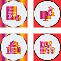 Paid and Online Loan Icon vector