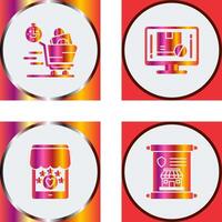 Happy Hour and Out of Stock Icon vector