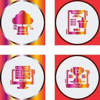 Cloud Computing and Online Shopping Icon vector