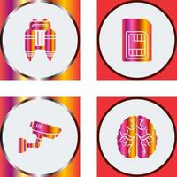 Jetpack and Sim Card Icon vector