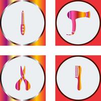 Nail File and Hair Dryer Icon vector