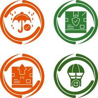 keep dry and delivery box Icon vector