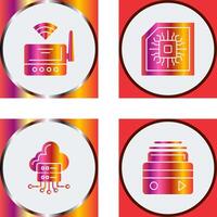 Wifi Router and Chip Icon vector