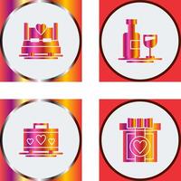 Double and Wine Bottle Icon vector
