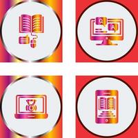 Online Learning and Faq Icon vector