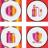 Helipad and Oxygen Icon vector