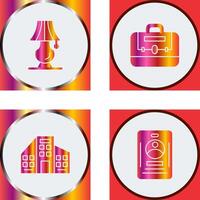 Lamp and briefcase Icon vector