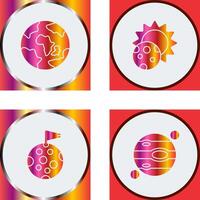 earth and eclipse Icon vector