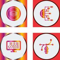 Layers and Flowchart Icon vector