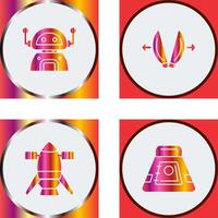 robot and playload Icon vector