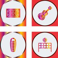 Football and Guitar Icon vector