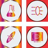 Refraction and beaker Icon vector