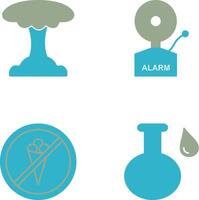 explosion and alarms Icon vector