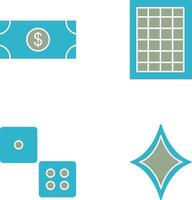 dollar bill and table of rates Icon vector