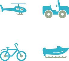 Helicopter and Safari Icon vector