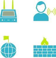 router and signal Icon vector