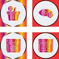 Shopping Basket and Eye Icon vector