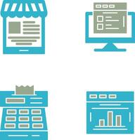 Mobile Shop and Search Product Icon vector