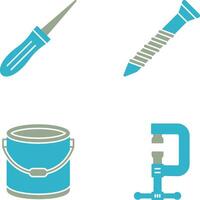 Awl and Screw Icon vector