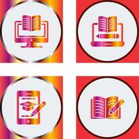 Digital Learning and Written Icon vector
