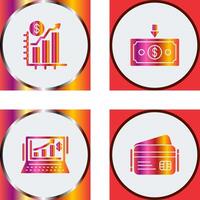 Chart Up and Money Down Icon vector