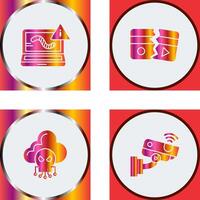 Worm and Broken Icon vector