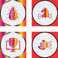 Bug and Trojan Icon vector