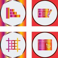 Object Alignment and Web Page Icon vector