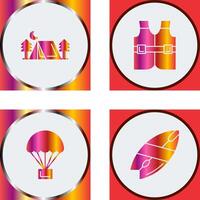 Tent and Life Icon vector