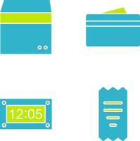 box and wallet Icon vector