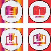 Folder and Compressed Icon vector