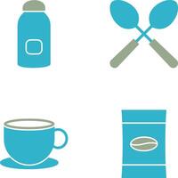 syrup and spoon Icon vector