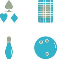 card suits and card backward Icon vector