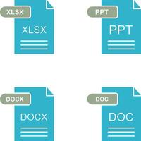 XLSX and PPT Icon vector