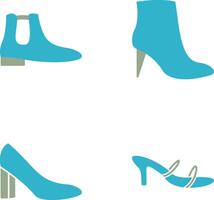 Men Boots and high heels Icon vector