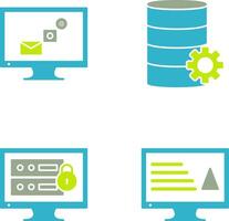 digital marketing and database management Icon vector